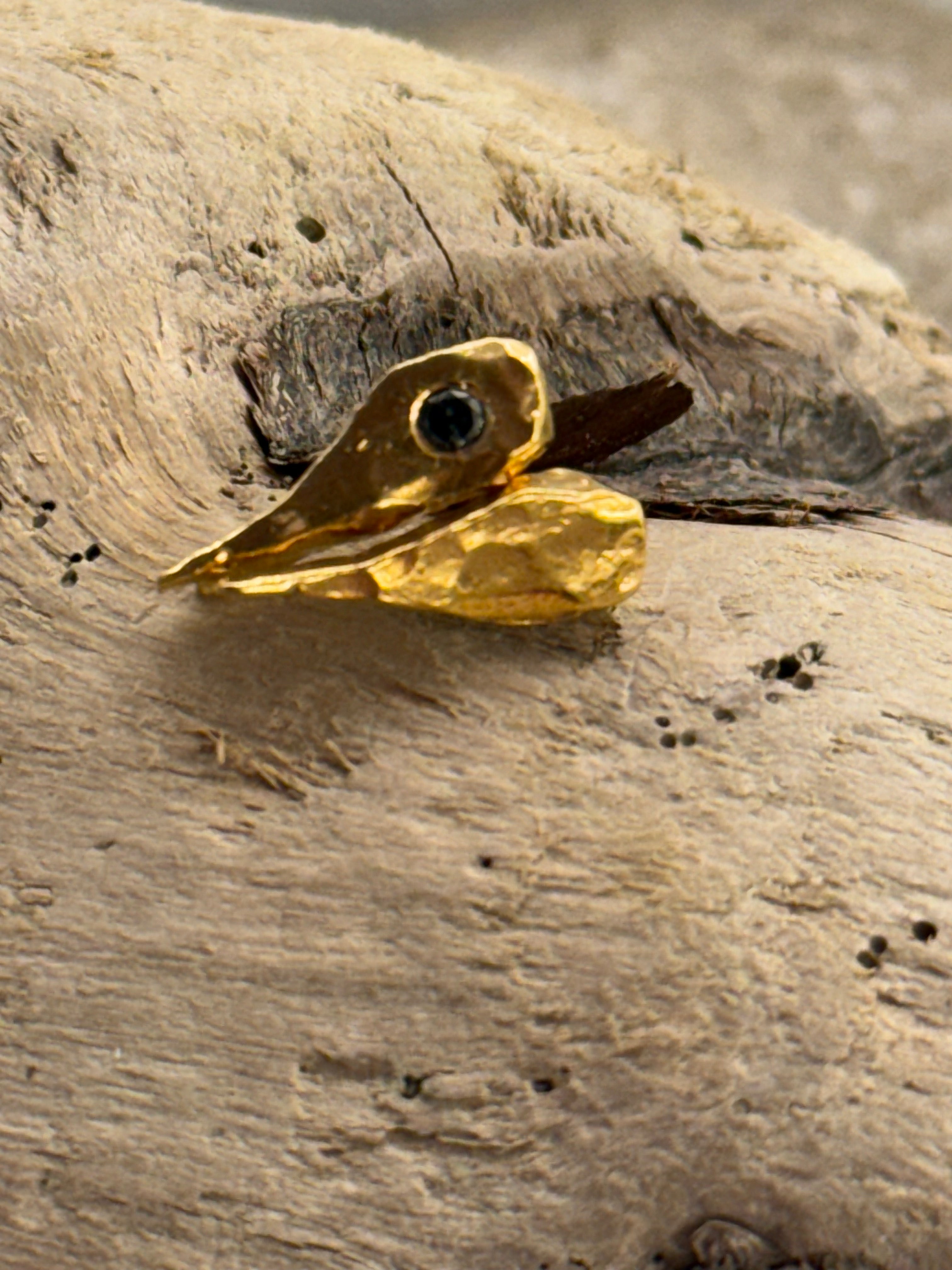 Sterling silver & black diamond earrings