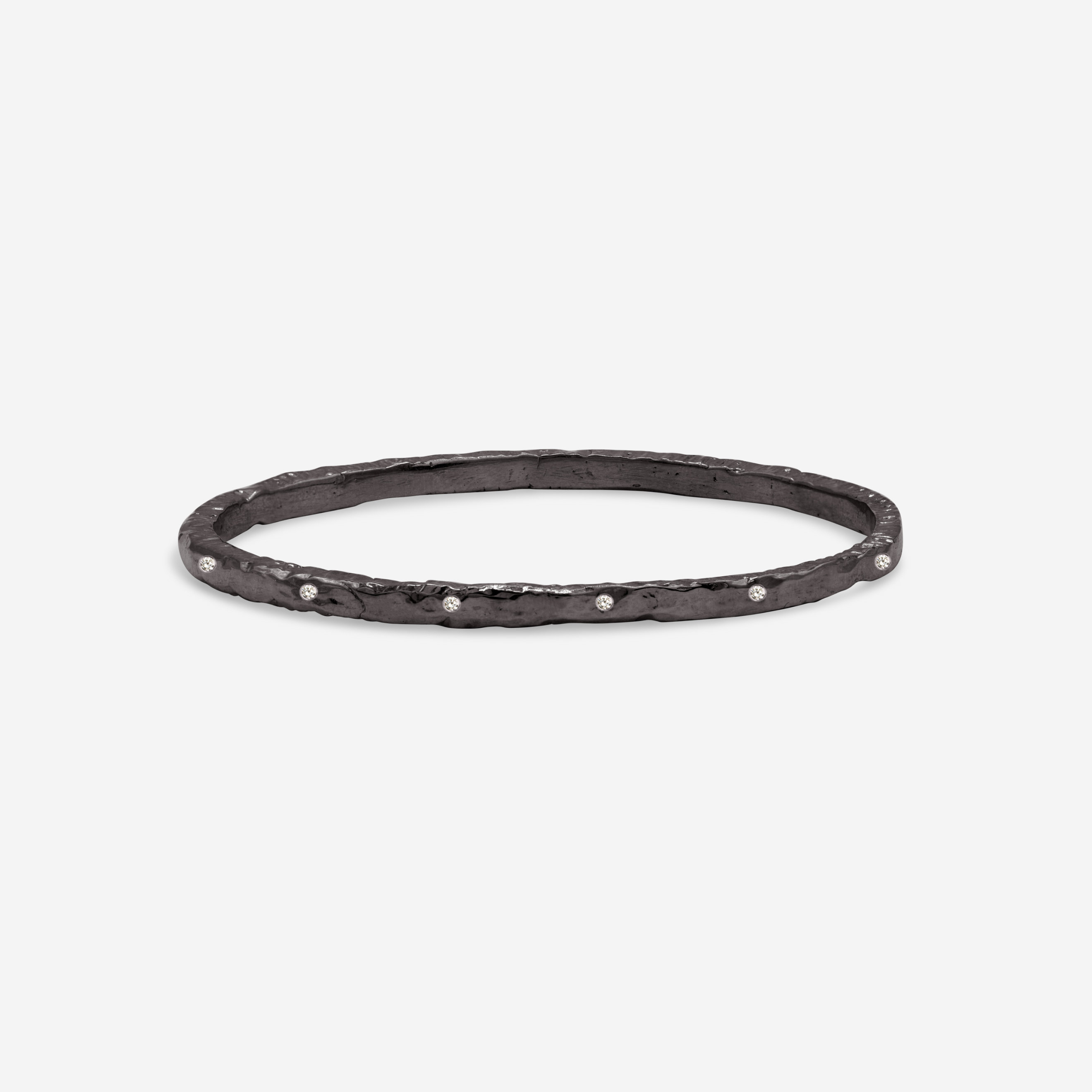Oxidized Sterling Silver with Diamonds