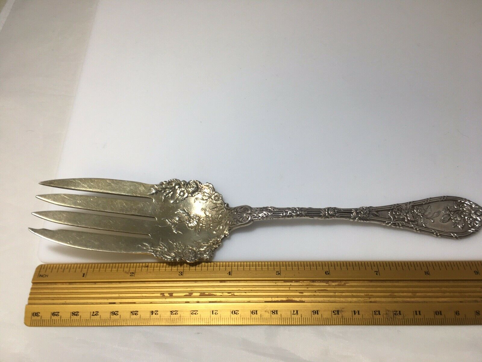 GORHAM DURGIN DAUPHIN Sterling Cold Meat Serving Fork 98gr 9 1/8"