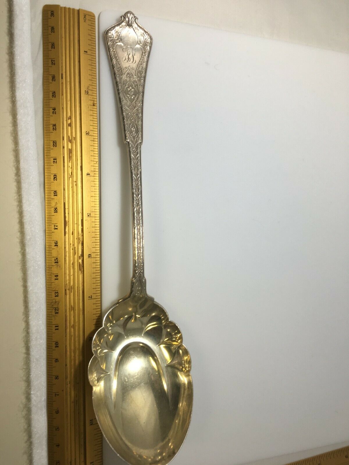 Antique Tiffany & Co Sterling Silver Persian Pattern Large Serving Spoon