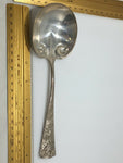 Sterling Silver Antique Shiebler Chrysanthemum  Fluted Serving  Berry Spoon