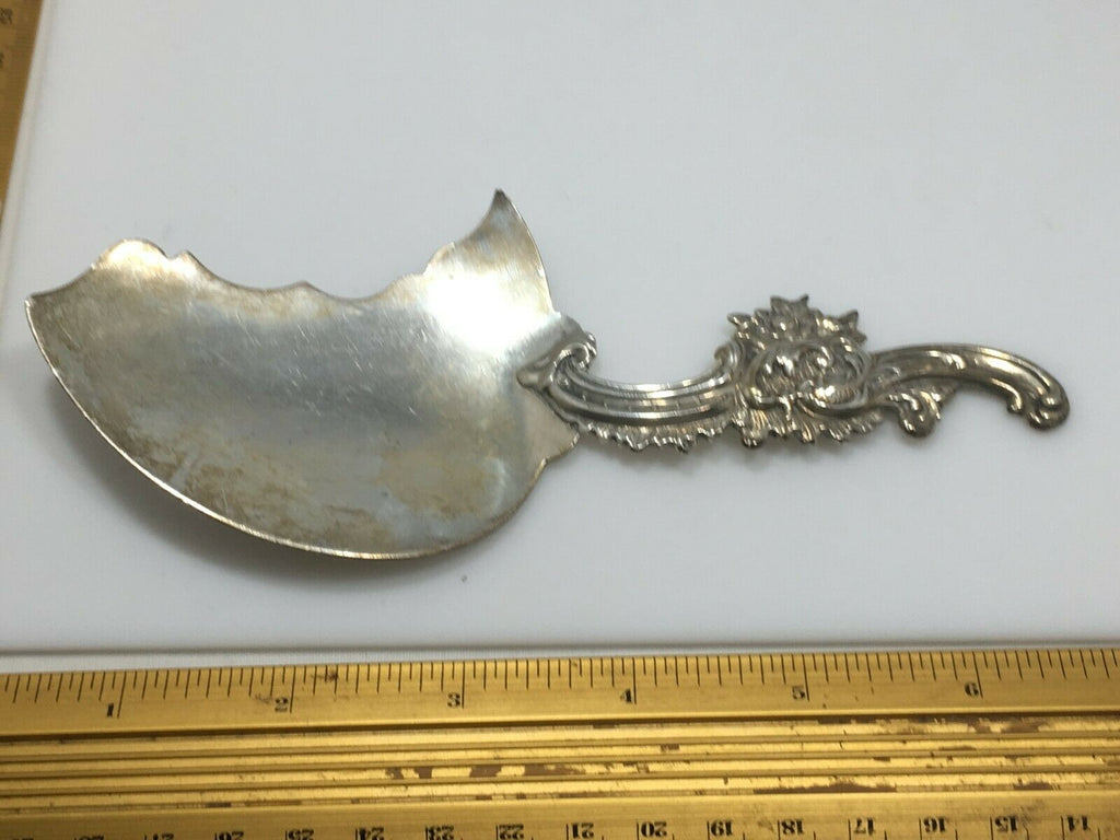 Sterling Silver Antique Shiebler Art nouveau Axe handle Cake Knife RARE Design