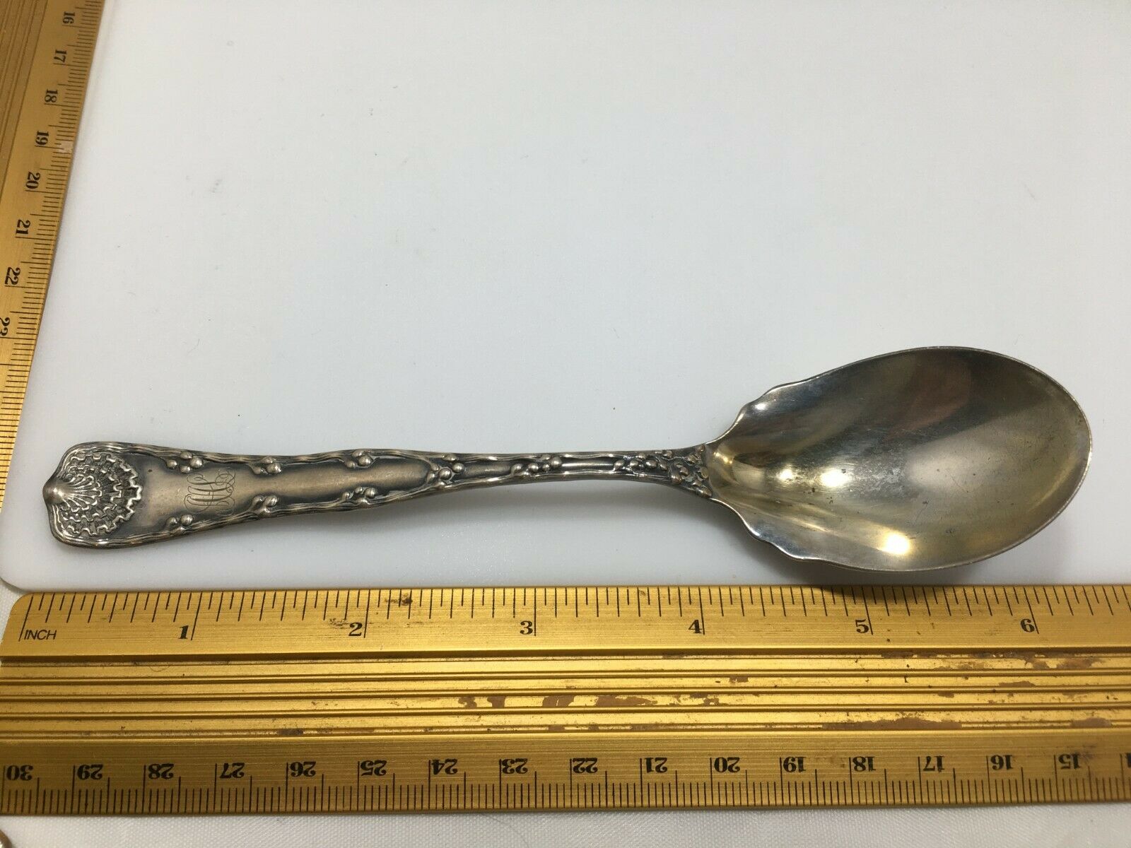 RARE Tiffany & Co. Sterling Silver  WAVE EDGE Pattern Sherbet Ice cream spoon