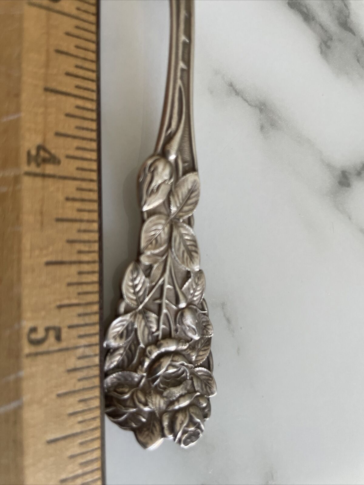 Beautiful Rose by Saart Brothers/SSMC 5" Sterling Silver souvenir spoon Evanson