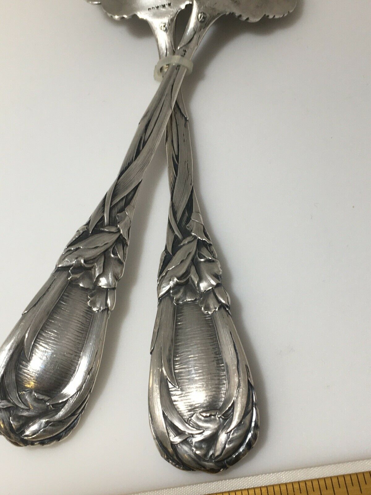 New Art By Durgin 2 Pc Salad Serving Set Spoon & Fork Heavy Over 12 Oz No Mono