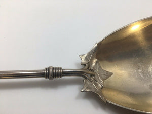 Antique Gorham Ball Sterling Silver Serving Scoop Spoon. 9.5” No Mono Aesthetic