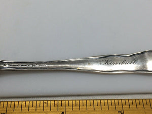 Tiffany Sterling Silver Lap Over Edge Etched Serving Pierced Shovel Server C1880