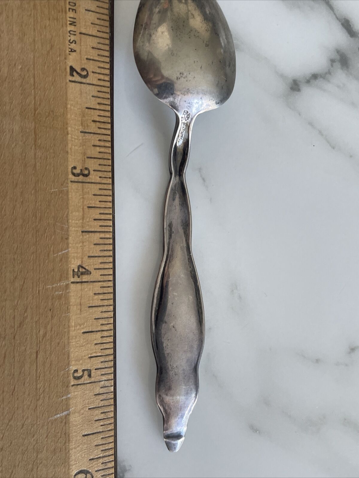 Rare NYC Skyline Sterling Whiting Lily of the Valley Souvenir spoon WTC 5 3/8"