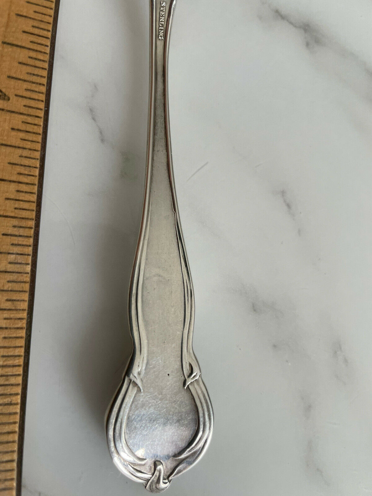 Watson Mechanics Sterling Silver Floral  Orchid Teaspoon 6" 35.2g Champaign Ill