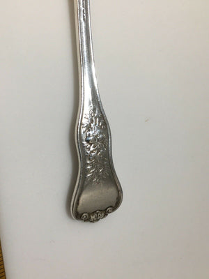 Rare Sterling Tiffany Olympian Pattern Flat Pierced Server Ruffled C 1880