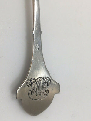 Sterling Silver Gorham Ivy Pattern C 1865 Pierced Ice Serving Spoon MINT