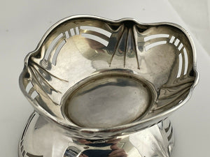 Pair Art Nouveau Jugendstil Candy Bowl Dish c1910 Sterling Silver Binder Wilhelm