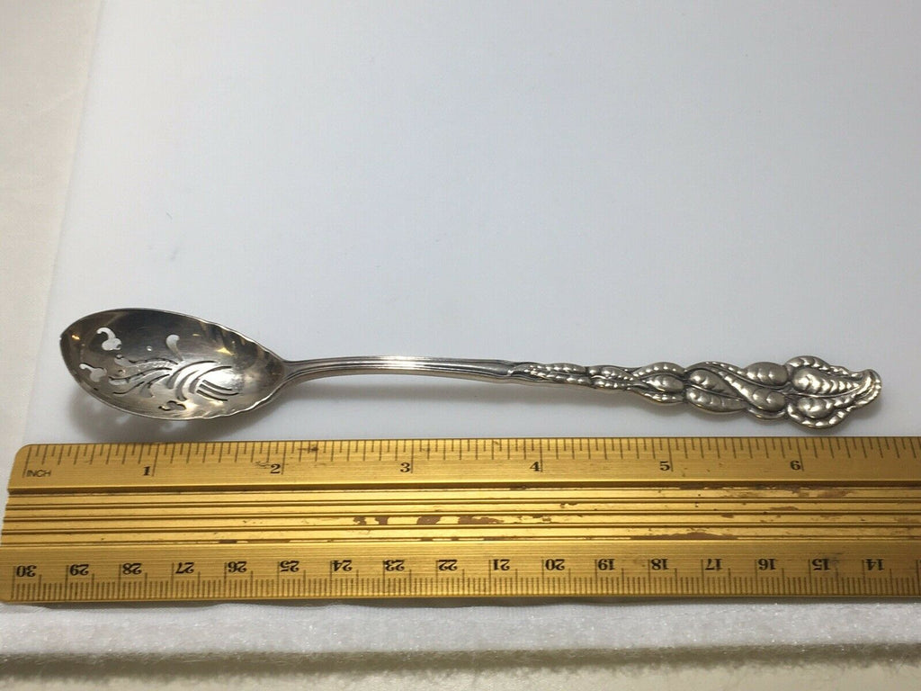 Tiffany Sterling Silver Ailanthus Atlantis Pierced Olive Serving Spoon