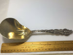 Tiffany Sterling Silver Ailanthus Atlantis Conch Serving Spoon Gilt Bowl.