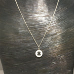 Tous Sterling Silver Enamel And Onyx Bear Necklace Pandant And Chain