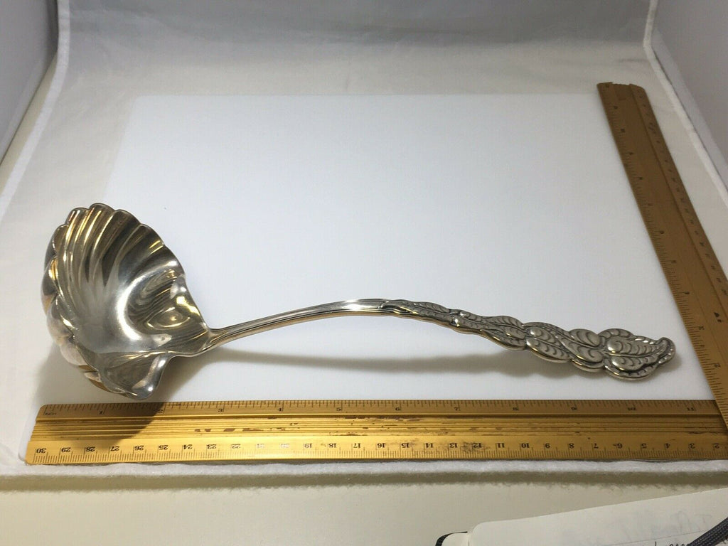 Tiffany Sterling Silver Ailanthus Atlantis Large Fluted 11" Soup Ladle