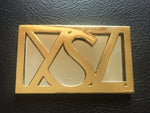 100% Authentic RARE Gold Exclusive YSL Couture Logo Purse travel Mirror