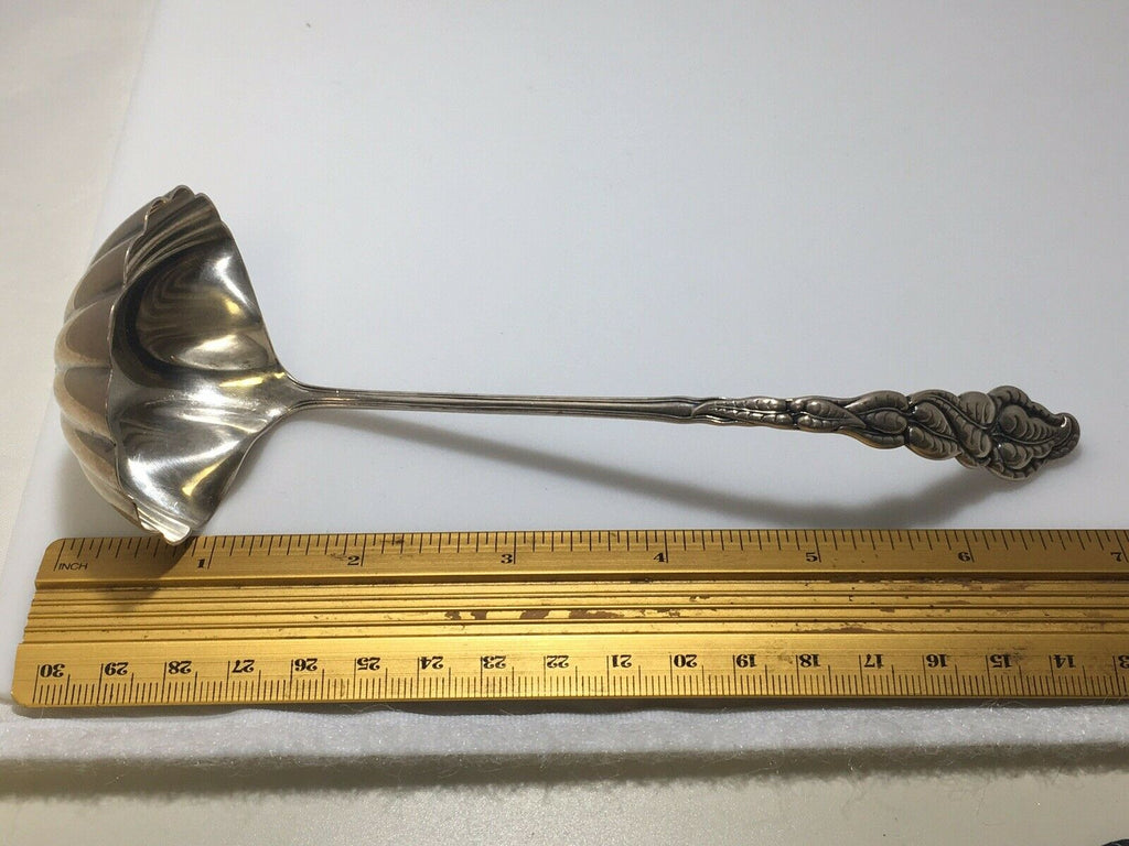 Tiffany Sterling Silver Ailanthus Atlantis Fluted Large Gravy Ladle