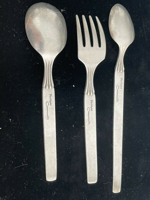 3 pc Oneida Youth Toddler 2 Spoons & Fork Twilight 1956 Baby Rogers Community