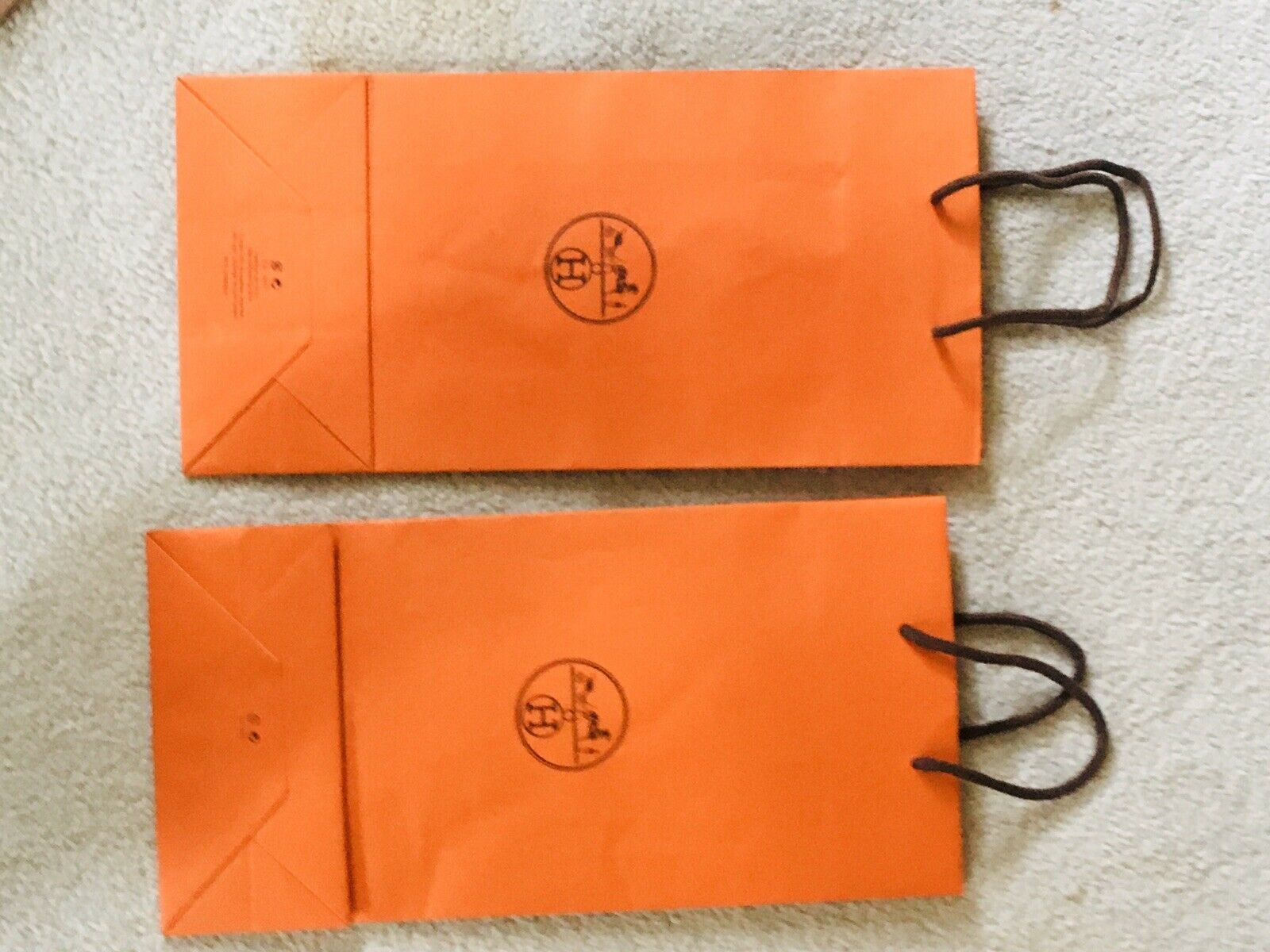 Hermes Empty Orange Shopping Gift Paper Bag Small （8.5×6×2.75"）