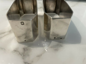 Magnificent Pair Of Jean E Puiforcat Sterling Silver Art Deco Napkin Rings C1920