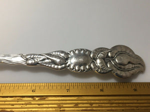 Tiffany Sterling Silver Ailanthus Atlantis 2 pc Large Fish Serving Fork Knife