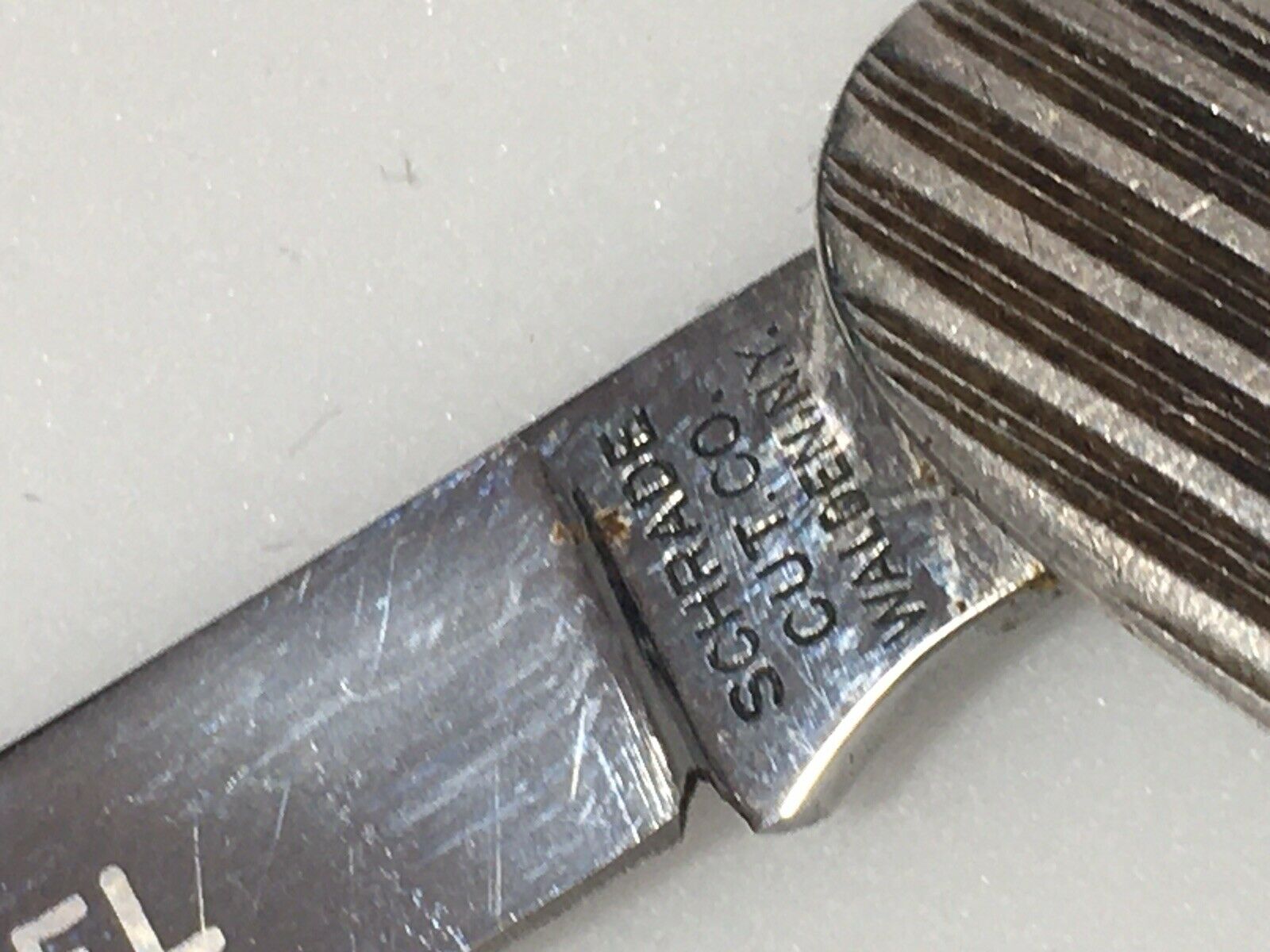 Vintage Schrade 2 blade sterling silver Art Deco pocket knife Walden NY c 1950