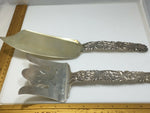 Fantastic RARE Sterling Silver Antique Shiebler 2 Pc Fish Serving Set Fork Knife