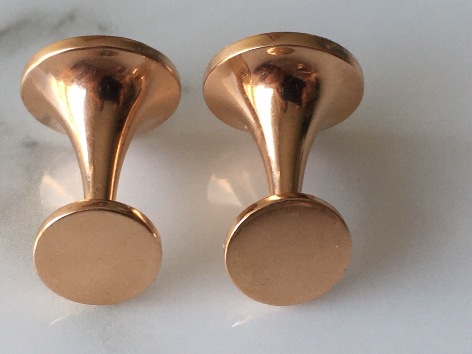 18k Rose Gold 750 and diamond cufflinks made in Italy. Amazing design quality