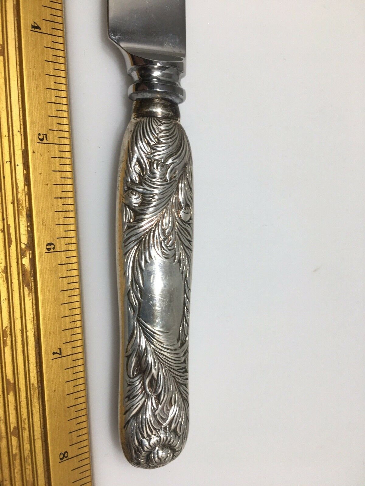 Antique Chrysanthemum by Tiffany Sterling Silver Breakfast Knife 7 1/2" No Mono