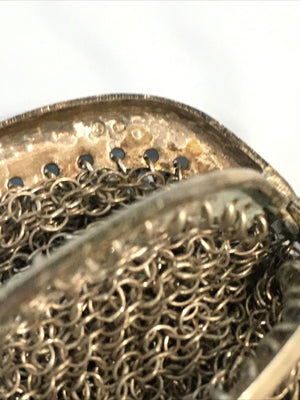 ANTIQUE 800 SILVER MESH COIN PURSE/Antique Detailed 800 Coin Silver Mirror  | eBay