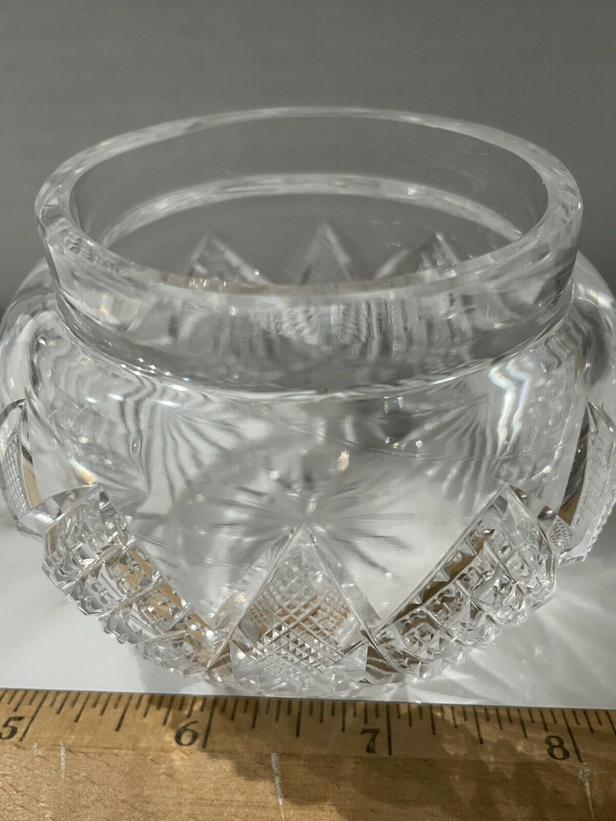 Schofield Sterling Silver Repousse Brilliant Cut Glass Vanity Jar No Mono