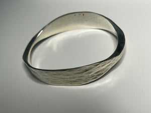 Sterling Silver Hammered bracelet cuff  Preformed Parts c1950 George Schuler