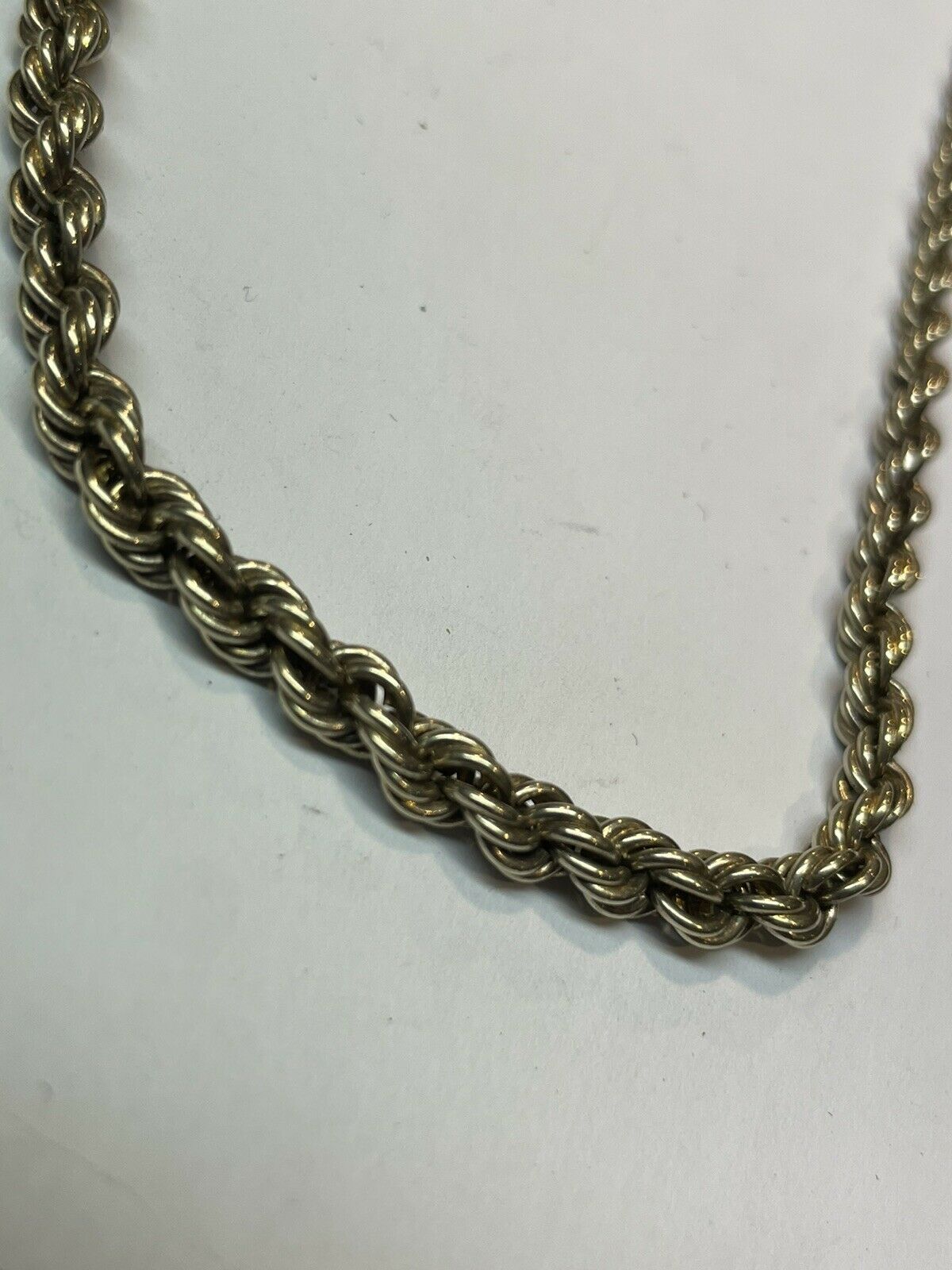 Vintage ORIGINAL RUSSIAN Gold Plated Sterling Silver 875  ROPE Necklace 18” long