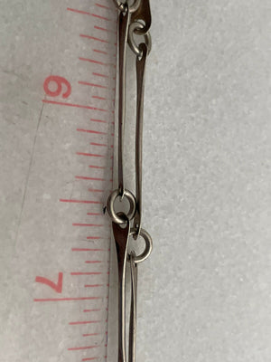 Vintage Signed א ר Israel Sterling Silver 25” Modernist Chain Necklace