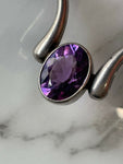 Vintage Mexico Somerset Sterling Silver & 12Ct Amethyst Art Deco Necklace