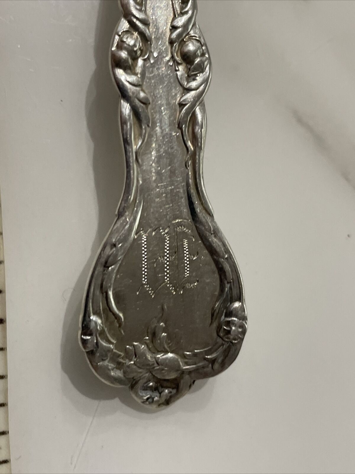 Alvin Majestic Sterling Silver Serving Bouillon Sugar Spoon c1900 5 3/8"