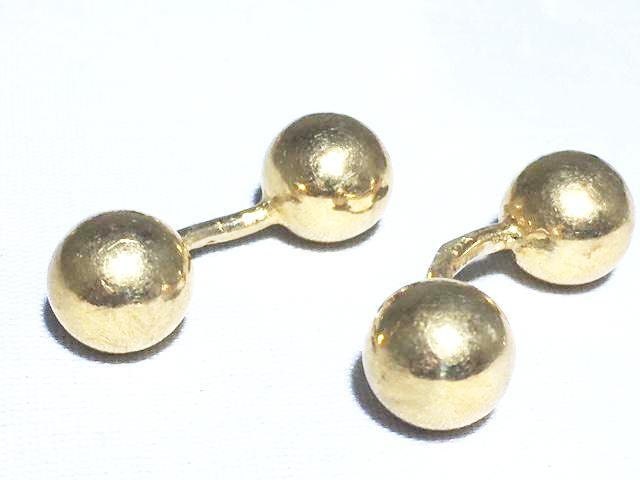Sterling silver classic barbell cufflinks