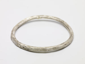Sterling silver thick locke bangle