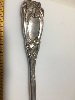New Art By Durgin Art Nouveau Sterling Silver Large Heavy Berry Spoon 8.75”