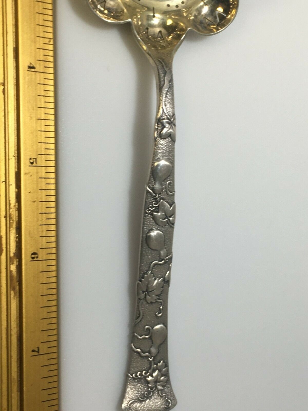 TIFFANY and CO  Sterling silver Vine Gourd Sugar Sifter Pierced