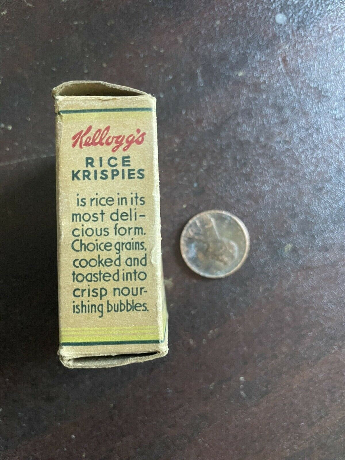 Rare vintage 1940s Kelloggs Rice Krispies Cereal box snap crackle pop original