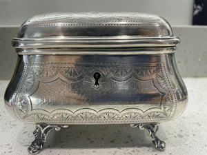 Austria  Vienna Antique Sterling Silver Austro Hungarian Etrog Sugar Box c1872