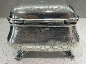 Austria  Vienna Antique Sterling Silver Austro Hungarian Etrog Sugar Box c1872