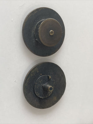 Antique WW1 US Army Machine Gun Infantry Collar Disc Set(2) Screwback Button