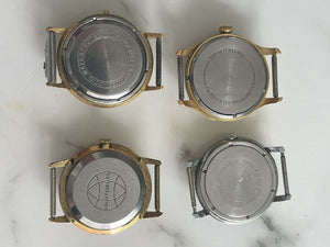 Lot of 4 USSR Vintage watches Poljot Raketa Boktok For Parts Nice collection