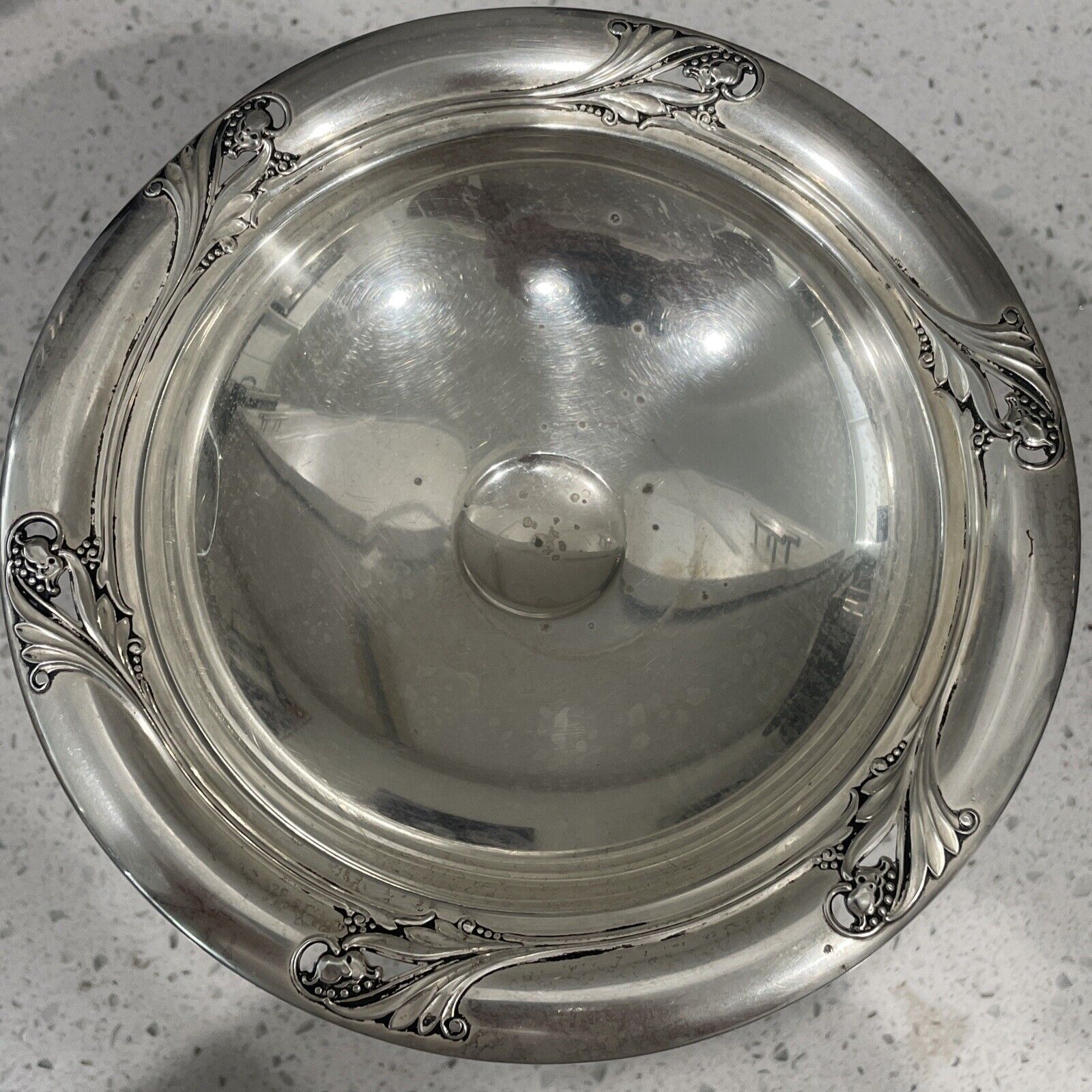 INTERNATIONAL STERLING SILVER 6 IN. HT. COMPOTE SPRING GLORY PATTERN