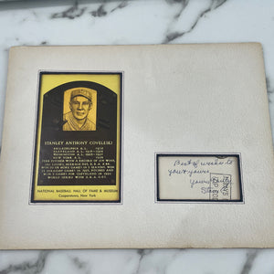 STAN COVELESKI HOF Postcard w/ Autograph. Personal letter w/ home address c 1969