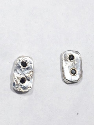 Sterling Silver Double Diamond Earrings