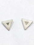Sterling Silver Triangle Diamond Studs